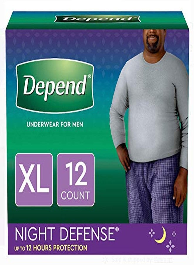 DependsMen Night Defense Underwear, Overnight, Extra Large - Image 1
